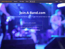 Tablet Screenshot of join-a-band.com